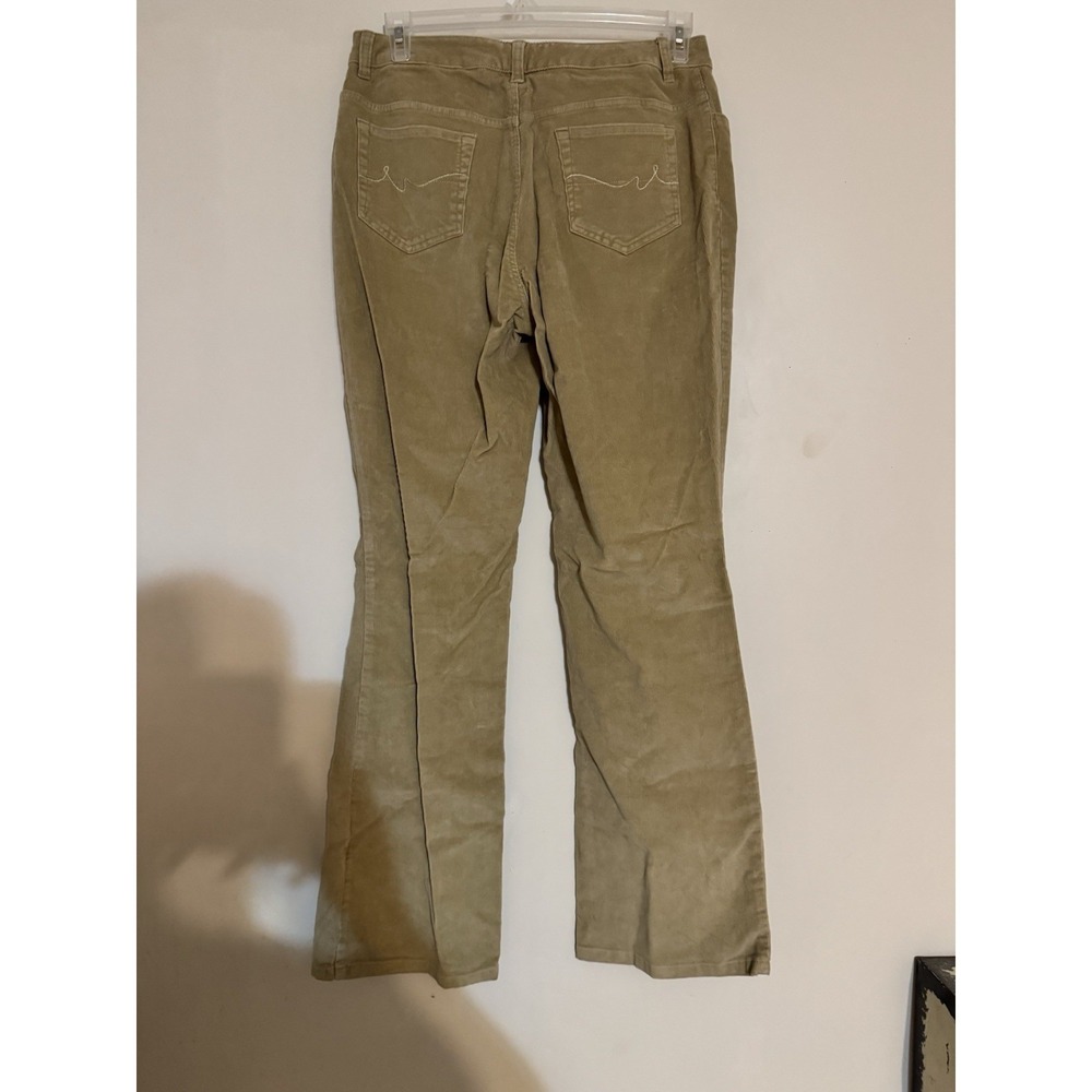 St.Johns Bay Women's 12t Tall Long Pants Bootcut Winter Neutral Corduroy Beige